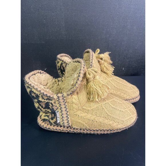 Muk Luks Women's Tan Slippers Size 7 SKU 2064 - Picture 3 of 5